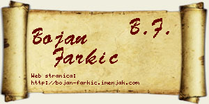 Bojan Farkić vizit kartica